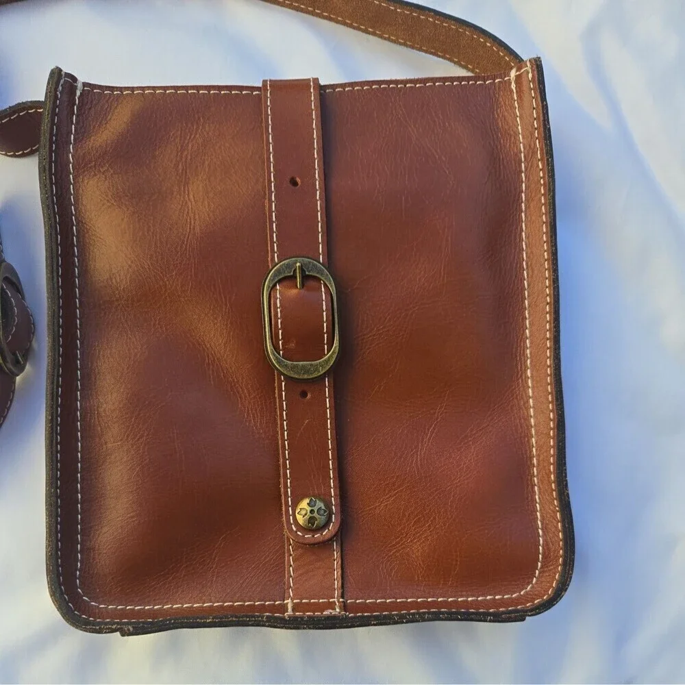 Patricia Nash VENEZIA Saddle Italian Leather Crossbody Purse Handbag Bag